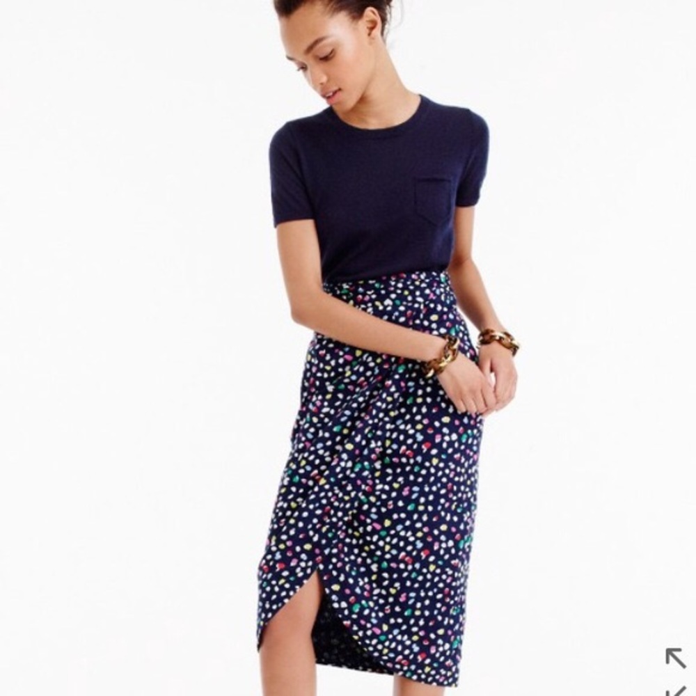 J crew tulip skirt in ratti happy cat print